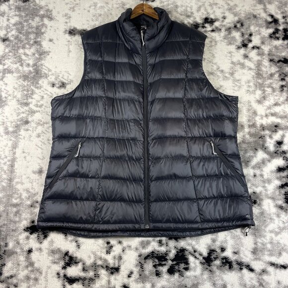 REI Coop Puffer Vest Mens Size 3XL Black Full Zip Pockets Outdoors Casual